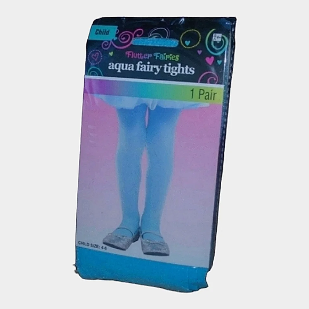 💕ClearanceGirl's Aqua Fairy Tights Size 4-6🧚‍♀️